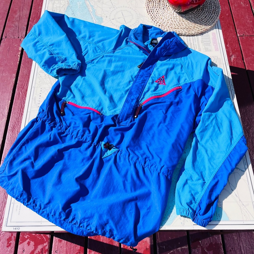Nike ACG Blue Two-Tone Pullover Performance Jacket